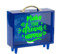 Custom acrylic fund box with carrying handle DB-501 Custom acrylic fund box with carrying handle