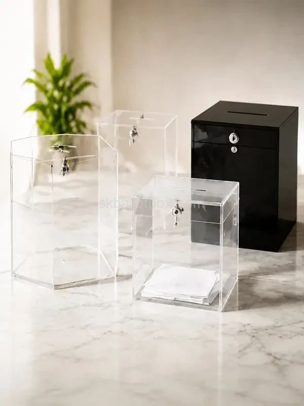 Custom Acrylic Ballot Boxes, Donation and Suggestion Boxes Manufacturer