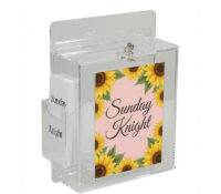 Custom acrylic wall suggestion box with sign & pamphlet holder SB-471 Custom acrylic wall suggestion box with sign & pamphlet holder