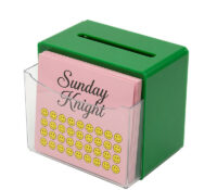 Custom acrylic suggestion box with flyer holder SB-472 Custom acrylic suggestion box with flyer holder