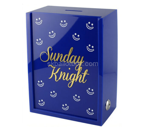 Custom acrylic lockable suggestion comment box