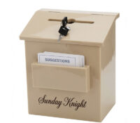 Custom acrylic lockable suggestion box with cards holder SB-474 Custom acrylic lockable suggestion box with cards holder