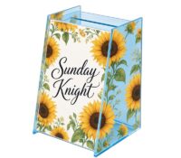 Custom acrylic ballot vote box with sign holder BB-3278 Custom acrylic ballot vote box with sign holder