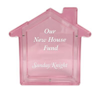 Custom house shaped acrylic fund box DB-503 Custom house shaped acrylic fund box