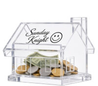 Custom acrylic house shape bank DB-506 Custom acrylic house shape bank