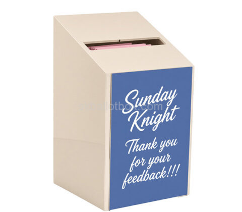 Custom acrylic suggestion box with A4 poster holder