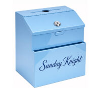 Custom acrylic ballot vote box with brochure holder BB-3280 Custom acrylic ballot vote box with brochure holder