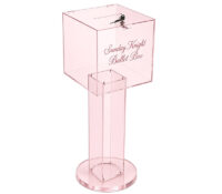 Custom acrylic lockable floor standing ballot box BB-3284 Custom acrylic lockable floor standing ballot box