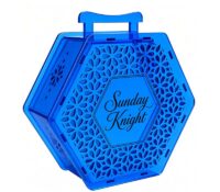 Custom hexagon acrylic cut piggy bank box with handle DB-513 Custom hexagon acrylic cut piggy bank box with handle