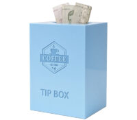 Custom acrylic coffee shop tip box DB-514 Custom acrylic coffee shop tip box