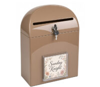 Custom acrylic suggestion box with flyer pocket SB-487 Custom acrylic suggestion box with flyer pocket