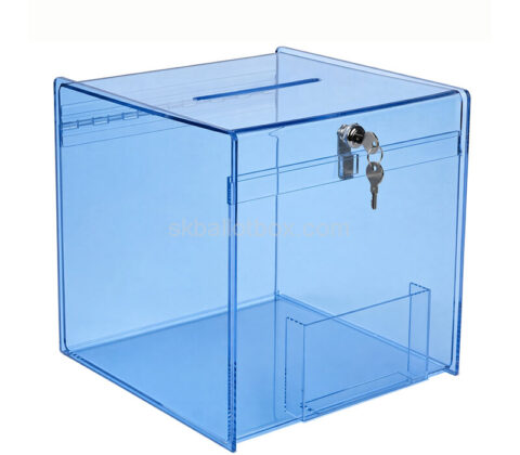 Custom acrylic ballot box with pocket