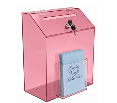 Custom ballot box with pocket