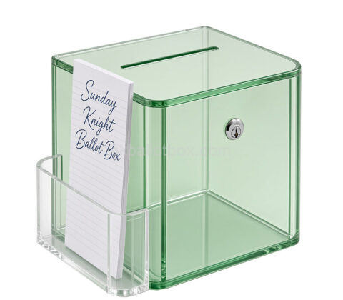 Custom ballot box with brochure holder