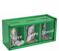 Custom kids spend give save box DB-522 Custom kids spend give save box