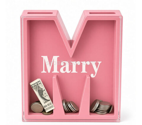 Custom letter coin bank